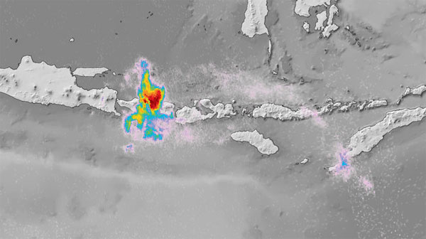 Wybuch wulkanu na Bali okiem satelity Sentinel-5P