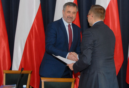 GGK Waldemar Izdebski odbiera nominację do Rady IIP z rąk wiceministra Artura Sobonia