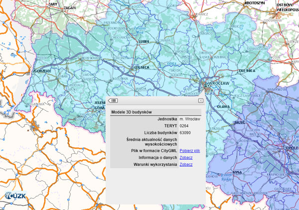 Pobieranie modeli 3D CAPAP w Geoportalu