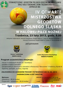 IV Otwarte Mistrzostwa Geodetów Dolnego Śląska w Halowej Piłce Nożnej