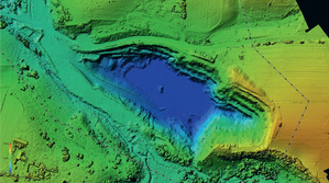 Fot. Barwna mapa hipsometryczna kopalni odkrywkowej