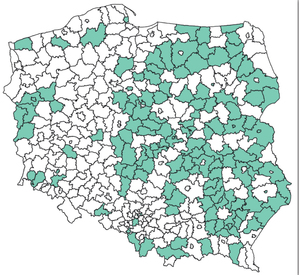 Powiaty posiadające komunikację EGiB ? EKW (stan na 29 kwietnia)