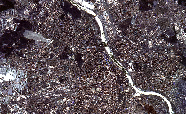 Warszawa okiem satelity Sentinel-2A