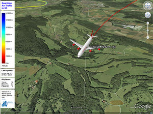 Google Earth śledzi samoloty w 3D