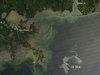 Plama ropy w Zatoce Meksykańskiej z satelity