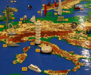 Mapa Europy z lego