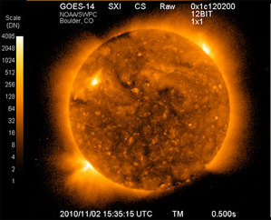 Ostrzeżenie przed aktywnością Słońca <br />
fot. NOAA