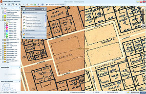 Historyczny plan w warszawskim geoportalu