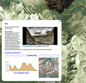 Lepszy widok na góry w Google Earth