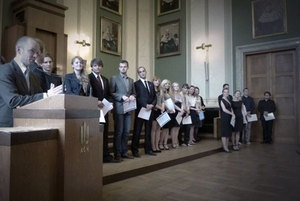 Student geodezji wyróżniony w konkursie "Studencki Nobel 2011" <br />
fot. NZS AGH