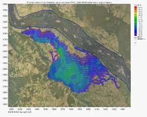 Opole: poszukiwany geodeta od powodzi <br />
fot. symulacja przerwania wału powodziowego