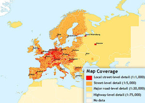 ArcGIS Online bardziej szczegółowe <br />
fot. zmiany na mapie Europy