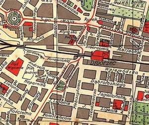 Brytyjsko-polskie plany na MapyWIG.org <br />
fot. fragment dawnej mapy Katowic