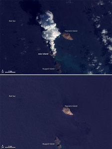 Satelita znalazł nową wyspę <br />
fot. NASA/EO-1