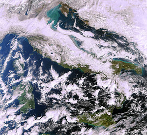 Sroga zima okiem satelity <br />
fot. ESA