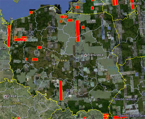 Więcej Polski w Google Earth <br />
rys. Google Earth