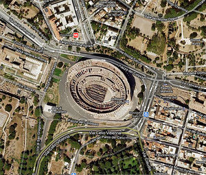 Satelita na tropie budynków widmo <br />
fot, Google Maps