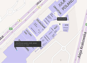 Polskie centra handlowe na mapach Bing