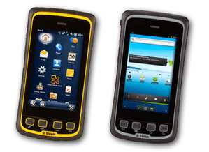 Stylowy smartfon od Trimble'a  <br />
T41 z Windowsem (po lewej) lub Androidem (po prawej)