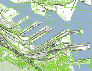 Gdynia buduje BDOT500 i GESUT <br />
Mapa ewidencyjna Gdyni (fot. geoportal UMG)