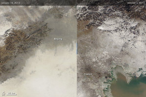 Chiński smog z satelity