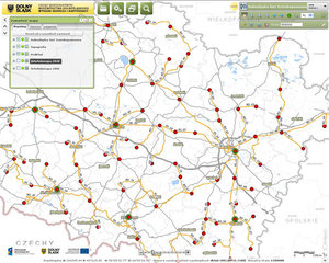 Projektowane światłowody w dolnośląskim geoportalu