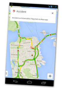 Mobilne mapy Google'a ostrzegą przed wypadkiem 