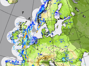 Mapa radarowa Europy na Pogodynka.pl
