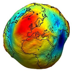 Quasi-geoida już na stronie GUGiK <br />
fot. ESA