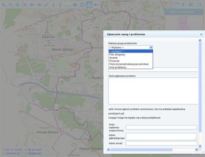 Zgłoś nieprawidłowość na rudzkim geoportalu 
