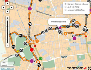 Łódzki maraton na interaktywnej mapie