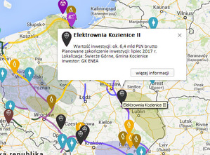 Rządowe inwestycje energetyczne na mapie