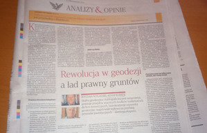 O konieczności uporządkowania geodezji w "Rzeczpospolitej"