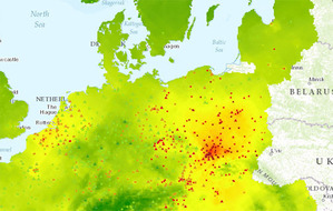 Kto zbuduje geoportal jakości powietrza? <br />
Na fot. Portal jakości powietrza Europejskiej Agencji Środowiskowej