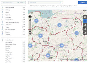 Interaktywna mapa z partnerami Karty Dużej Rodziny