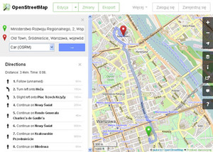 Wyznaczanie trasy wreszcie na OpenStreetMap.org