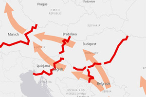 Uchodźcy na interaktywnej mapie Esri