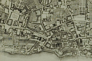 O planie Warszawy Tirregaille'a w Centrum Interpretacji Zabytku <br />
Fragment planu Tirregaille'a (fot. POLONA)