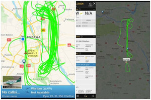 Z życia regionów: naloty fotogrametryczne nie dają spać <br />
fot. Flightradar24.com