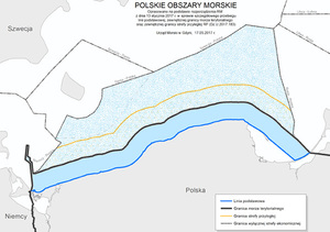 Granice polskich obszarów morskich dokładnie wyznaczone <br />
Polskie obszary morskie