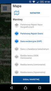 Łatwiejszy wybór warstw w mobilnym Geoportalu