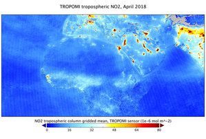 Dane Sentinel-5P już dostępne <br />
contains modified Copernicus Sentinel data (2018), processed by KNMI