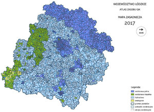 Stan łódzkiego PZGiK w atlasie