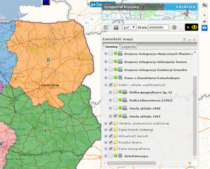 Strefy układów w Geoportalu