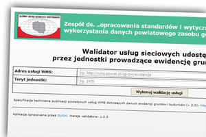 GUGiK udostępnia walidator do badania stanu usług sieciowych