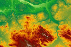 Numeryczne modele w inżynierii środowiska <br />
Numeryczny model terenu (fot. Geoportal.gov.pl)