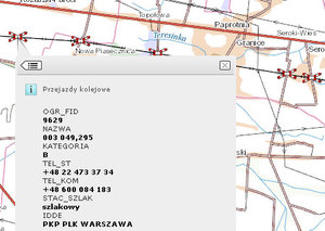 Kolejowa warstwa w Geoportalu