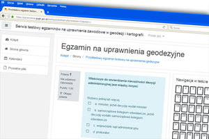 Informatyzacja egzaminu testowego na uprawnienia geodezyjne