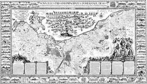 Zamek Książąt Pomorskich zaprasza na wystawę o Lubinusie <br />
 Wielka Mapa Księstwa Pomorskiego Eilhardusa Lubinusa z 1610-18 (Źródło: Wikipedia)