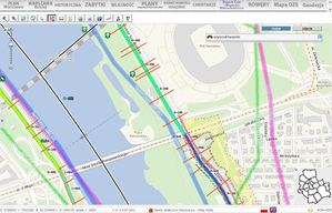 Wały Wisły w stołecznym geoportalu